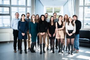 The Cahová group in 2022, grouped together in a room at the institute
